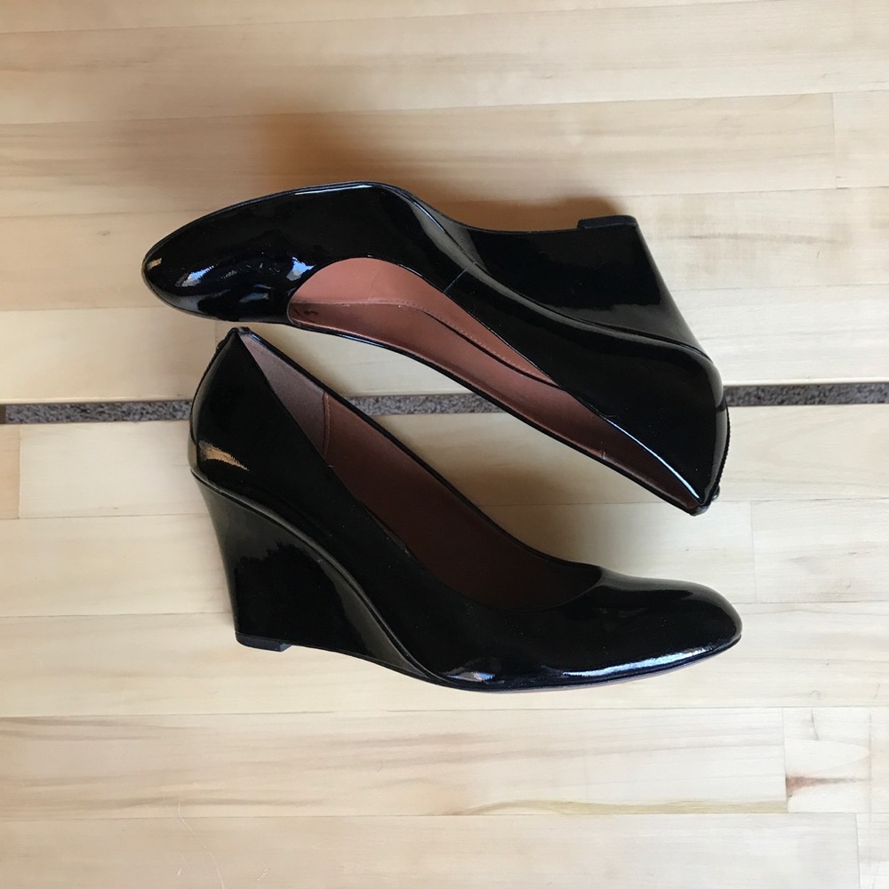 Coach Patent Leather wedge heels